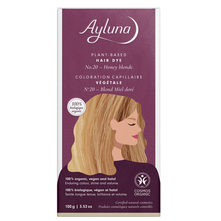 Ayluna Plant Based Hair Dye 20 Honey Blonde 100g