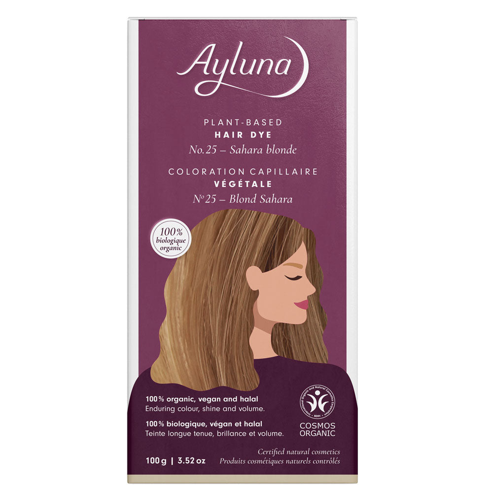 Ayluna Plant Based Hair Dye 25 Sahara Blonde 100g