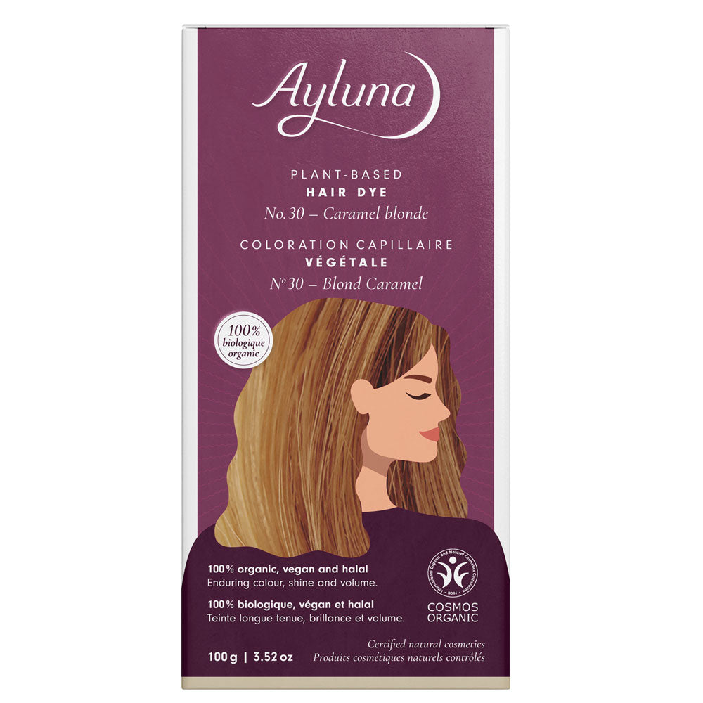 Ayluna Plant Based Hair Dye 30 Caramel Blonde 100g