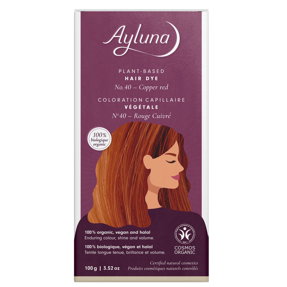 Ayluna Plant Based Hair Dye 40 Copper Red 100g