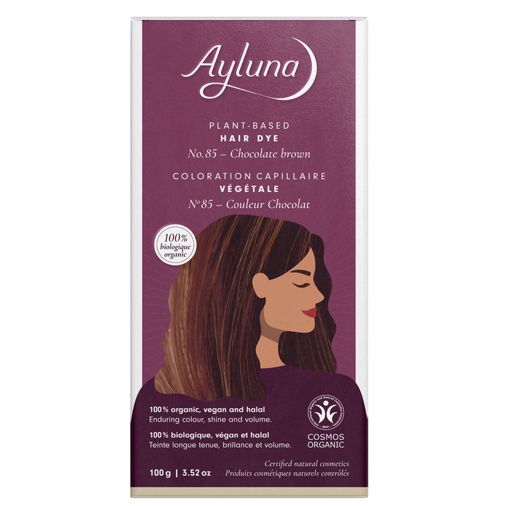 Ayluna Plant Based Hair Dye 85 Chocolate Brown 100g