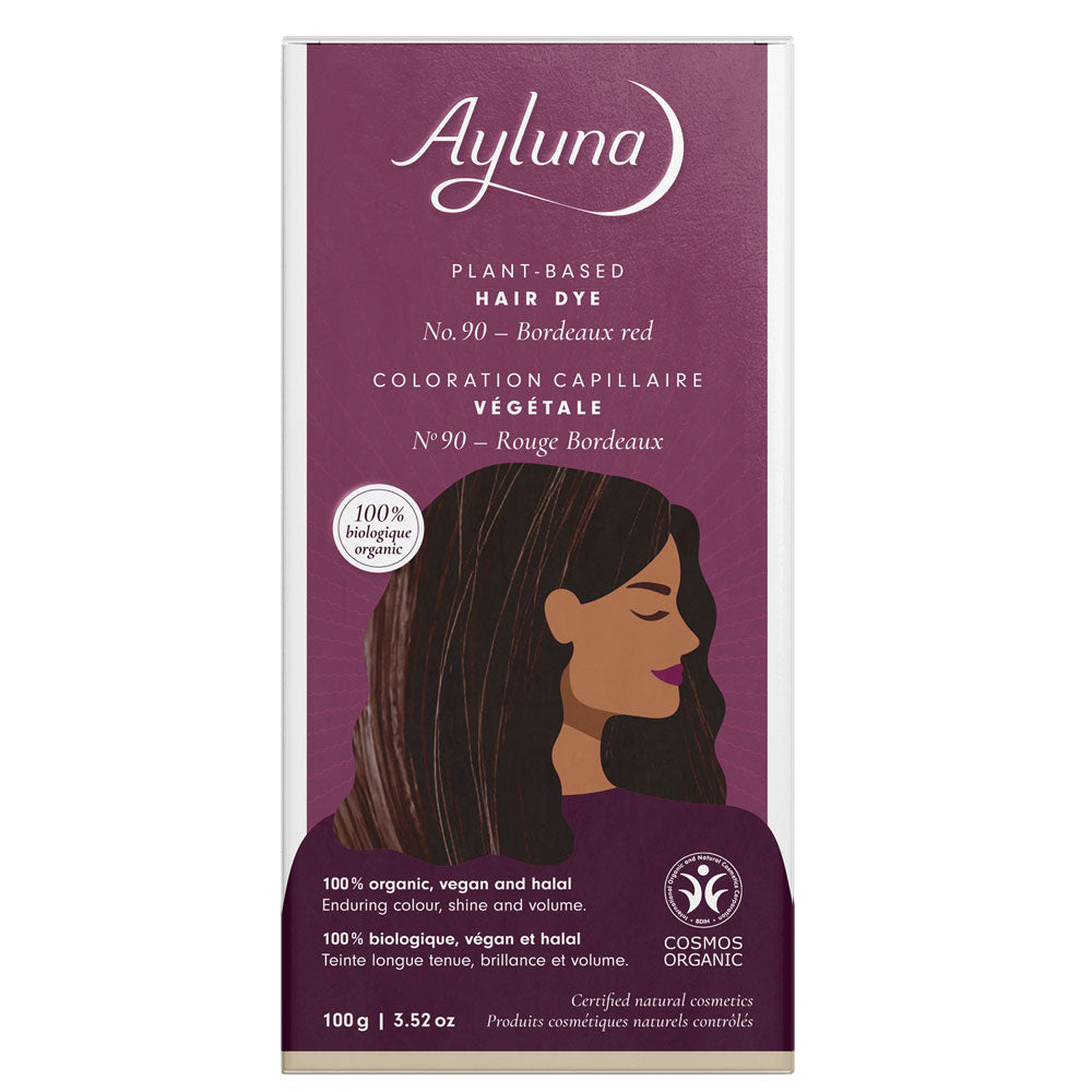 Ayluna Plant Based Hair Dye 90 Bordeaux Red 100g