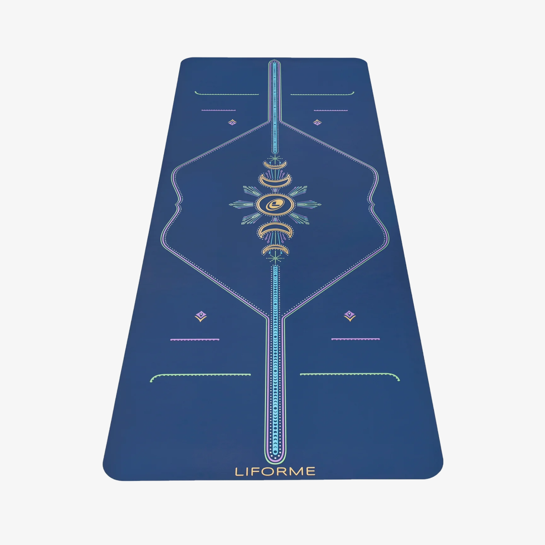 Cosmic Moon Yoga Mat - Dusk Blue