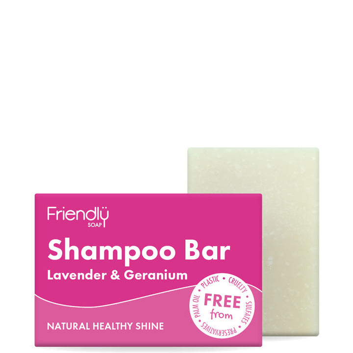 Friendly Soap Shampoo Bar Lavender & Geranium 95g