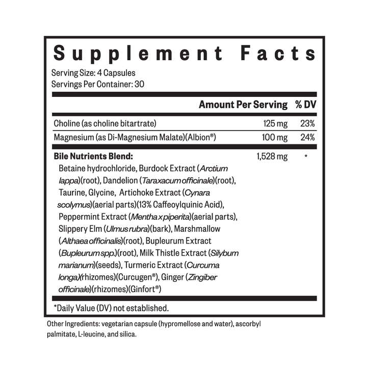 Bile Nutrients  | 120 Capsules