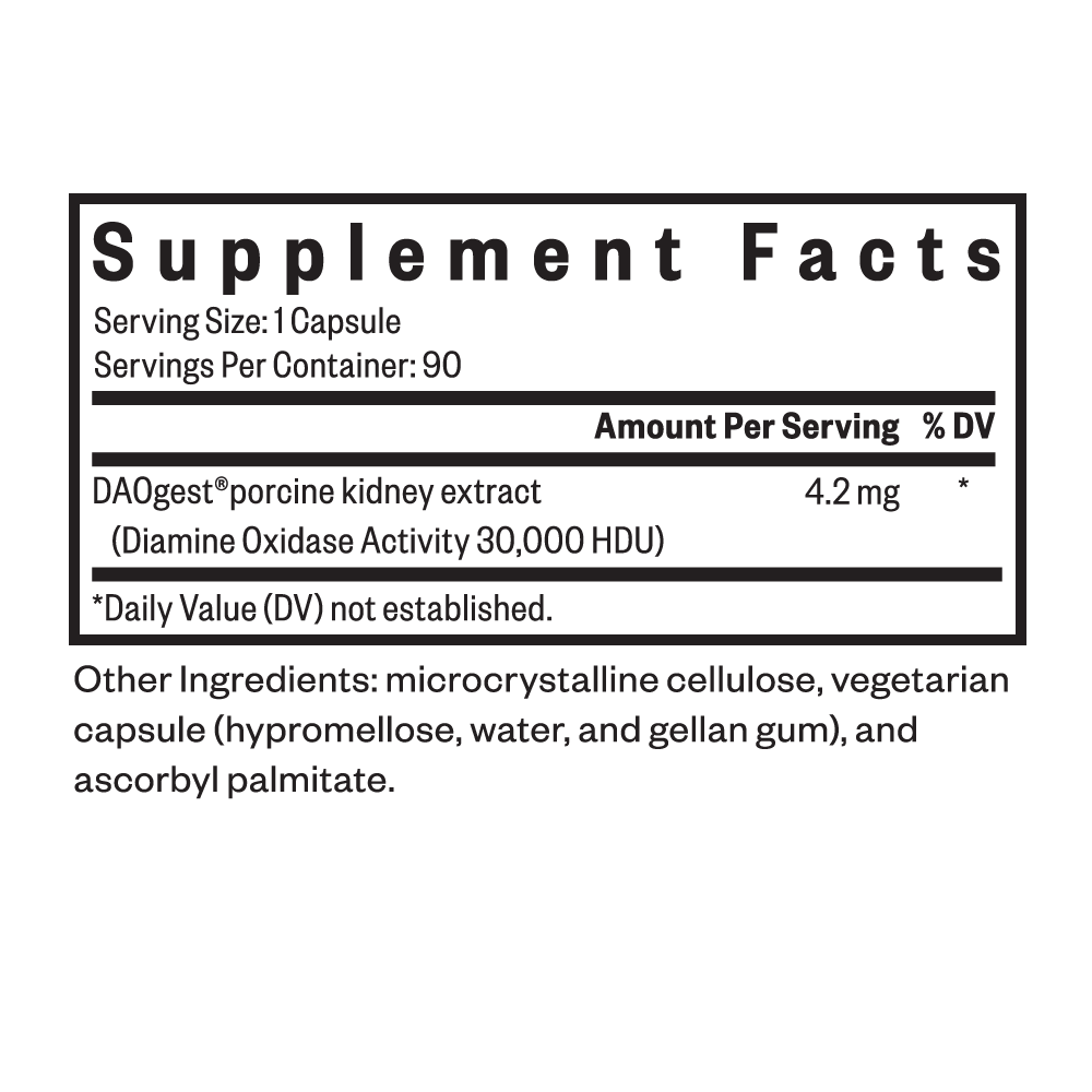 DAO Enzyme (Formerly Histamine Digest) | 90 Capsules | Seeking Health