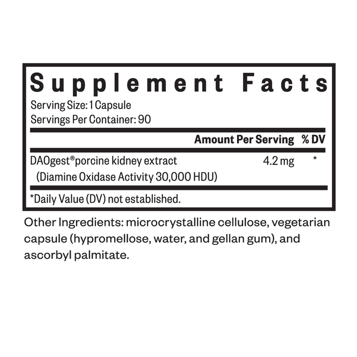 DAO Enzyme (Formerly Histamine Digest) | 90 Capsules | Seeking Health