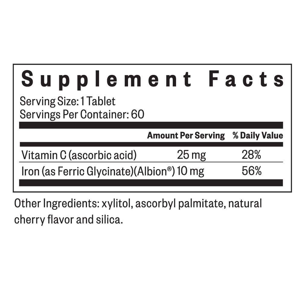 Iron Chewable | 60 Tablets | Seeking Health