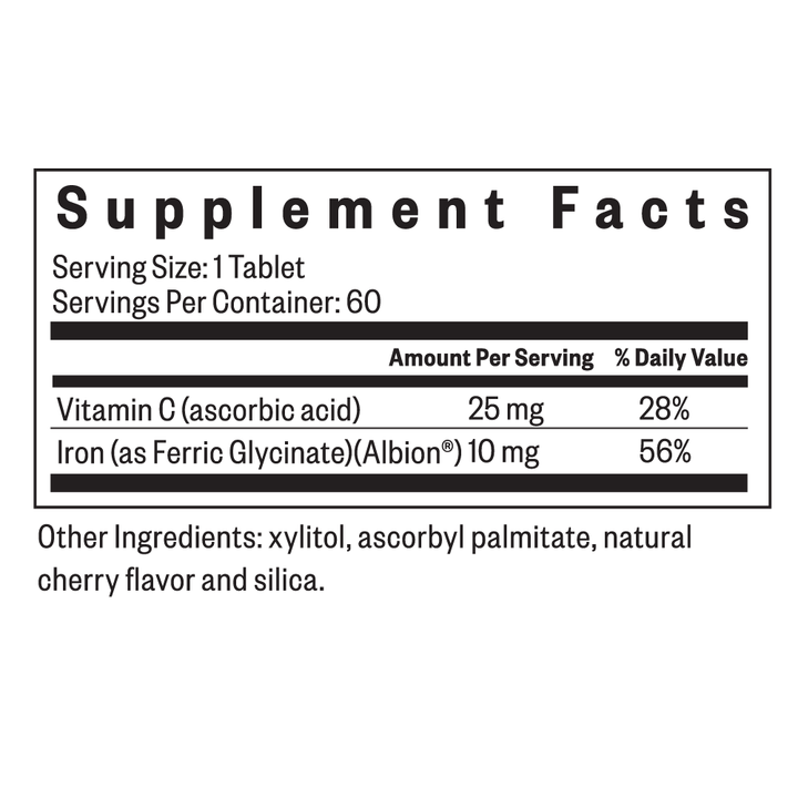 Iron Chewable | 60 Tablets | Seeking Health