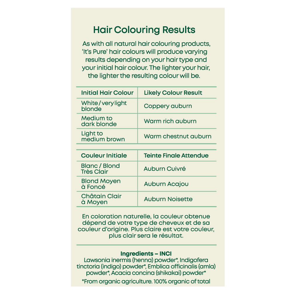 It's Pure Herbal Hair Colour Auburn 110g