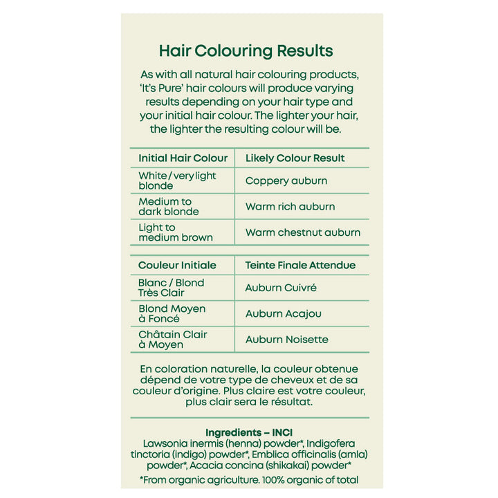 It's Pure Herbal Hair Colour Auburn 110g