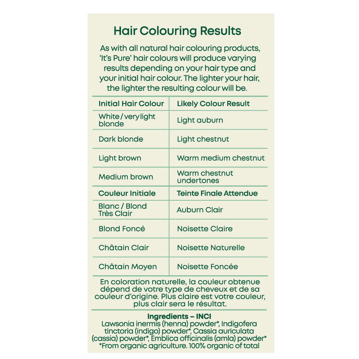 It's Pure Herbal Hair Colour Chestnut 110g