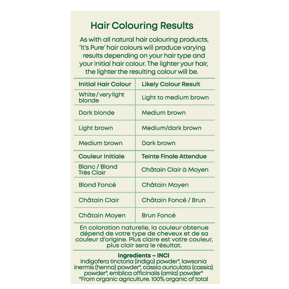 It's Pure Herbal Hair Colour Dark Brown 110g