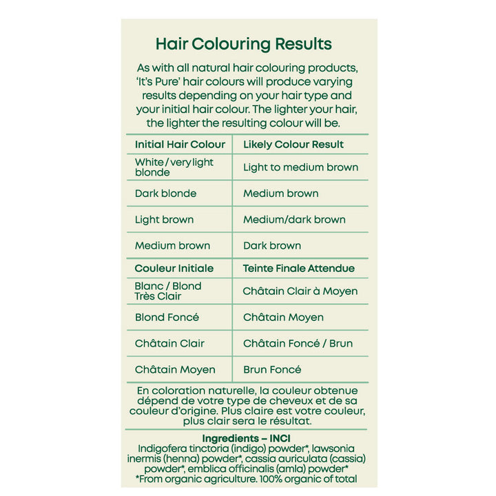 It's Pure Herbal Hair Colour Dark Brown 110g