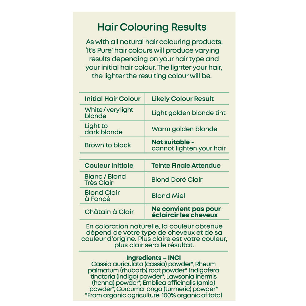 It's Pure Herbal Hair Colour Golden Blonde 110g