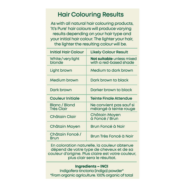 It's Pure Herbal Hair Colour Indigo Black 100g