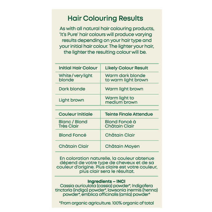 It's Pure Herbal Hair Colour Natural Brown 110g