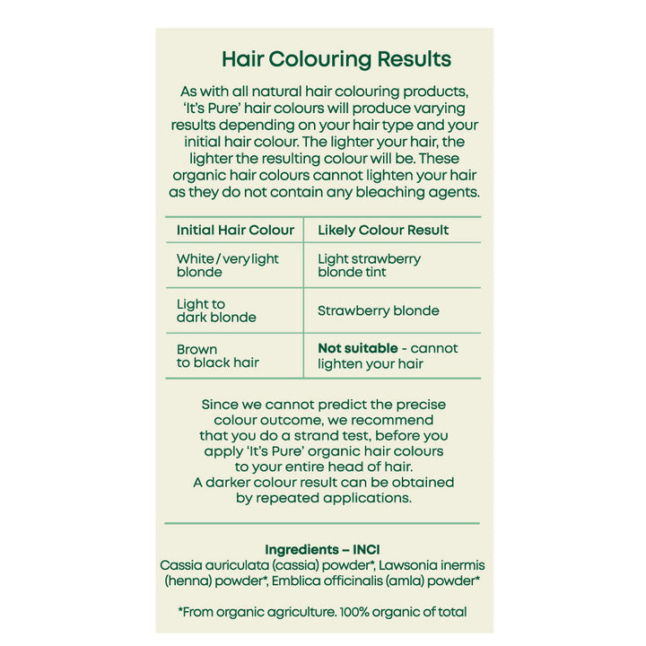 It's Pure Herbal Hair Colour Strawberry Blonde 110g