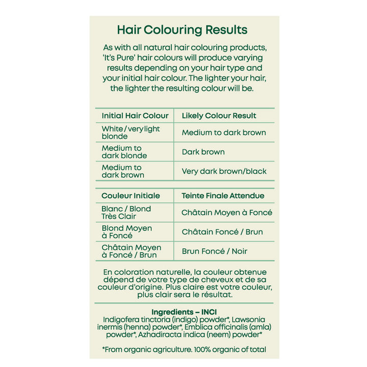 It's Pure Herbal Hair Colour Very Dark Brown 110g