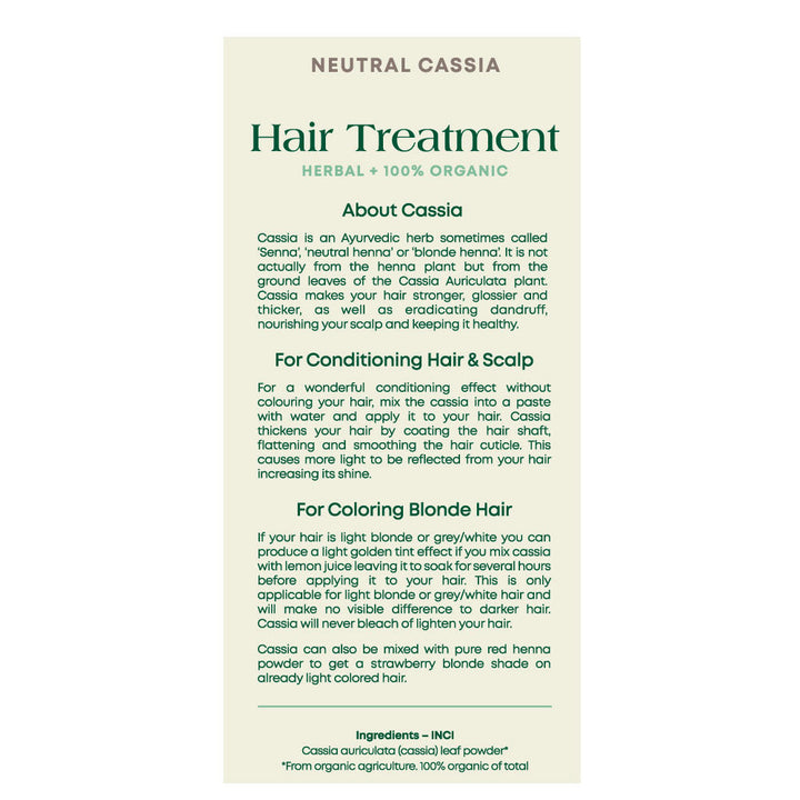 It's Pure Herbal Hair Treatment Neutral Cassia 100g