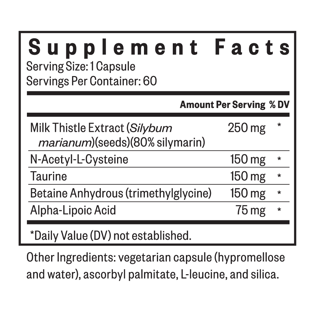 Liver Nutrients | 60 Capsules | Seeking Health