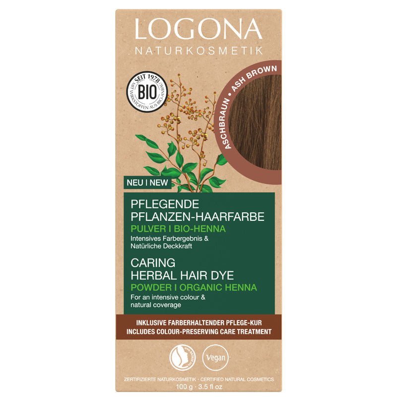 Logona Herbal Hair Dye Powder Ash Brown 100g