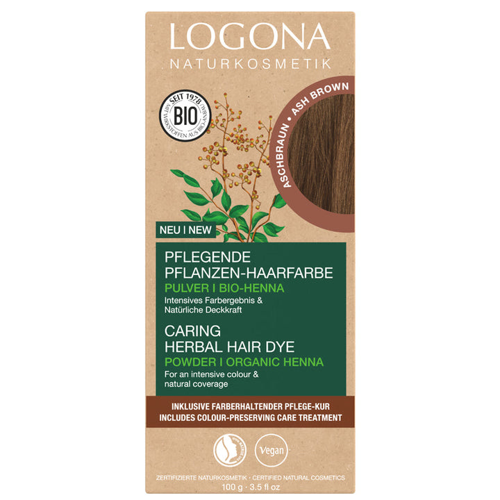 Logona Herbal Hair Dye Powder Ash Brown 100g