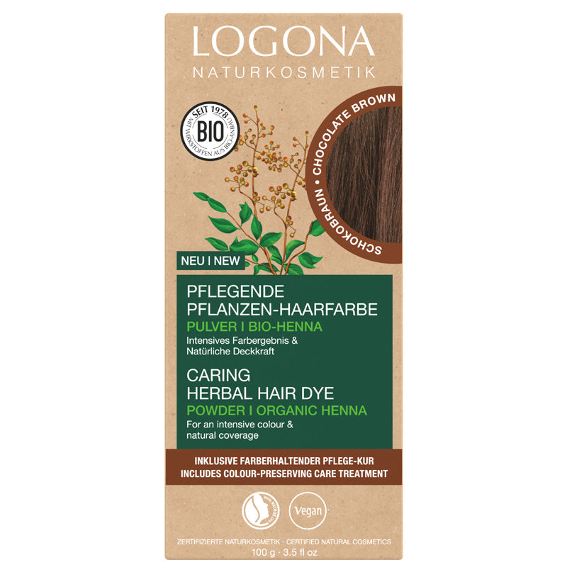 Logona Herbal Hair Dye Powder Chocolate Brown 100g
