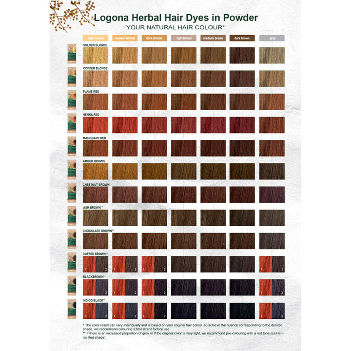 Logona Herbal Hair Dye Powder Chestnut Brown 100g