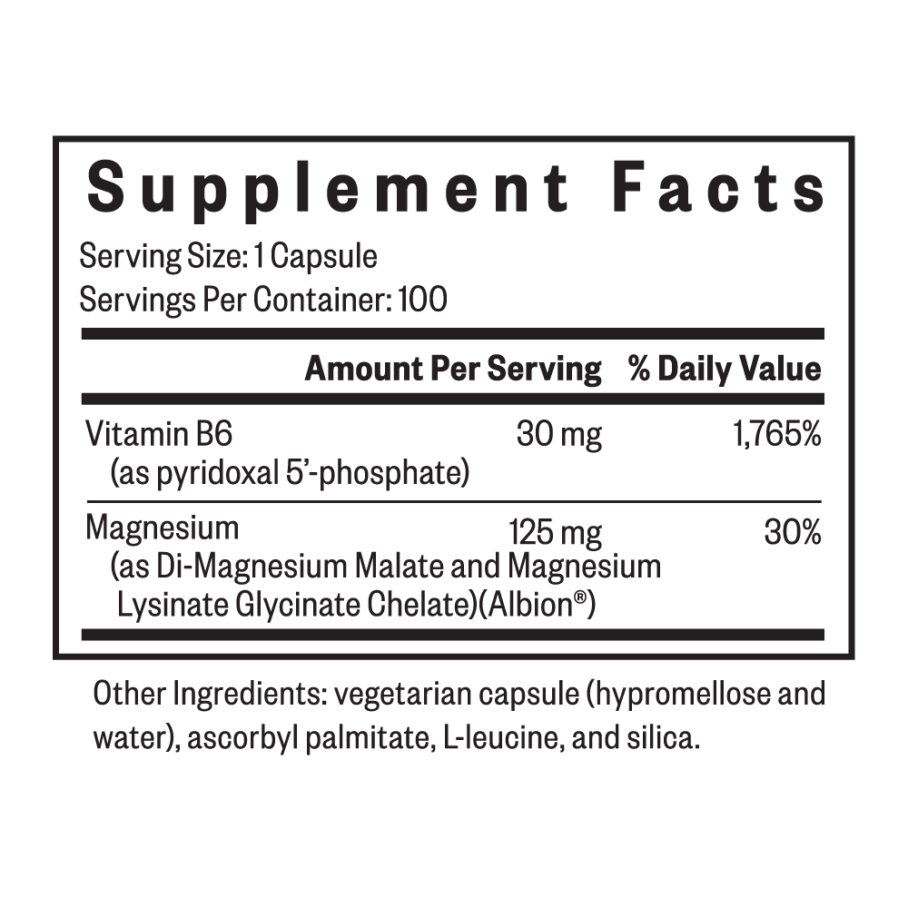 Magnesium Plus | With Vitamin B6 | 100 Capsules
