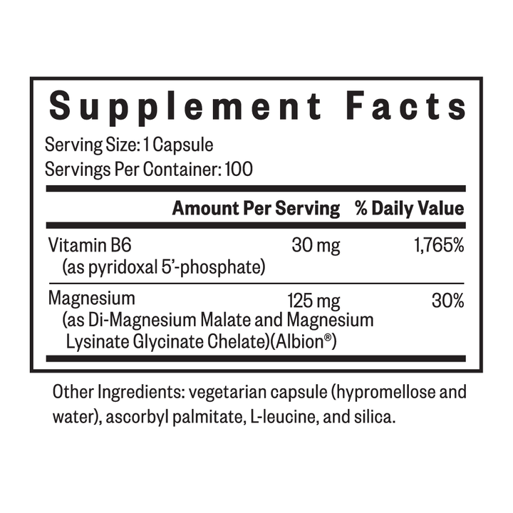 Magnesium Plus | With Vitamin B6 | 100 Capsules