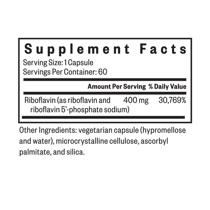 Riboflavin | 60 Capsules | Seeking Health