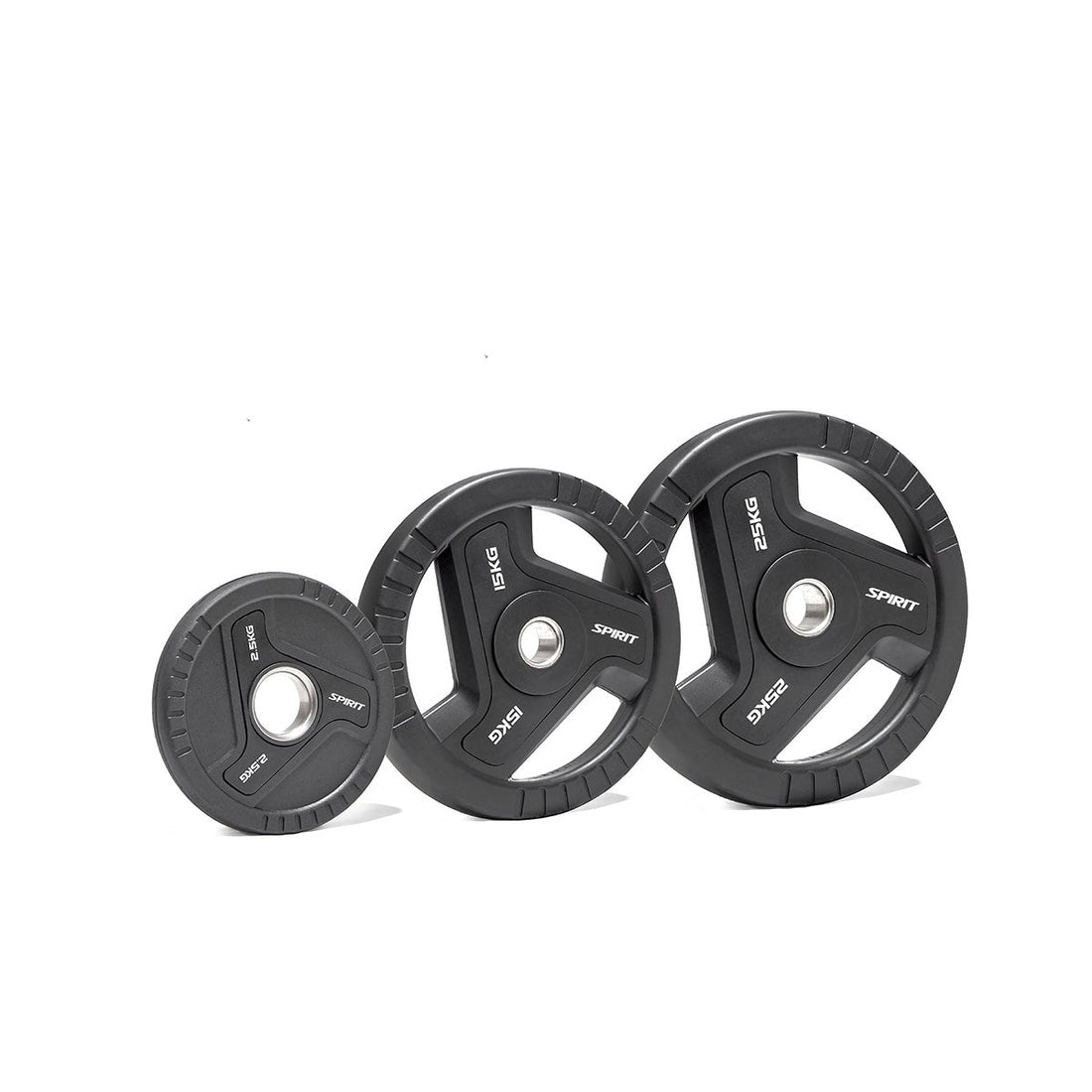 Spirit Fitness Olympic Rubber Tri Grip Weight Plates