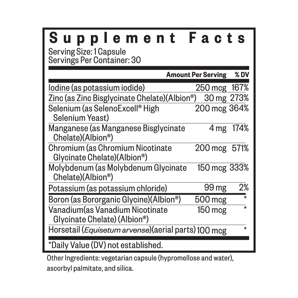 Trace Minerals Complex II - 30 Capsules - Iron & Copper Free