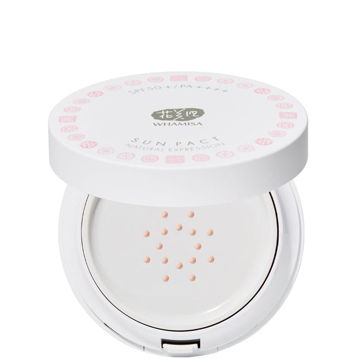Whamisa Organic Flowers Sun Pact Natural Expression SPF50 16g