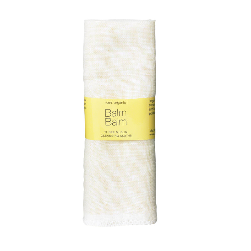 Balm Balm Organic Muslin Face Cloths - Pack of 3