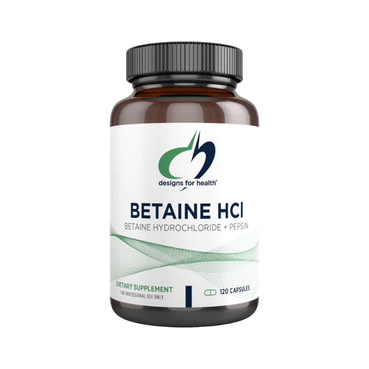 Betaine HCl with Pepsin |  120 Capsule | Designs For Health