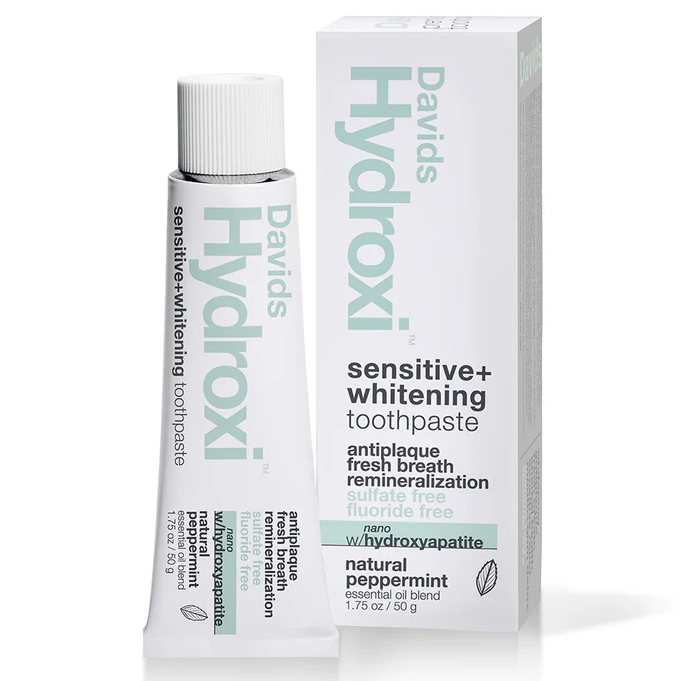 Davids Hydroxi Travel size premium toothpaste | sensitive + whitening | nano-hydroxyapatite | peppermint