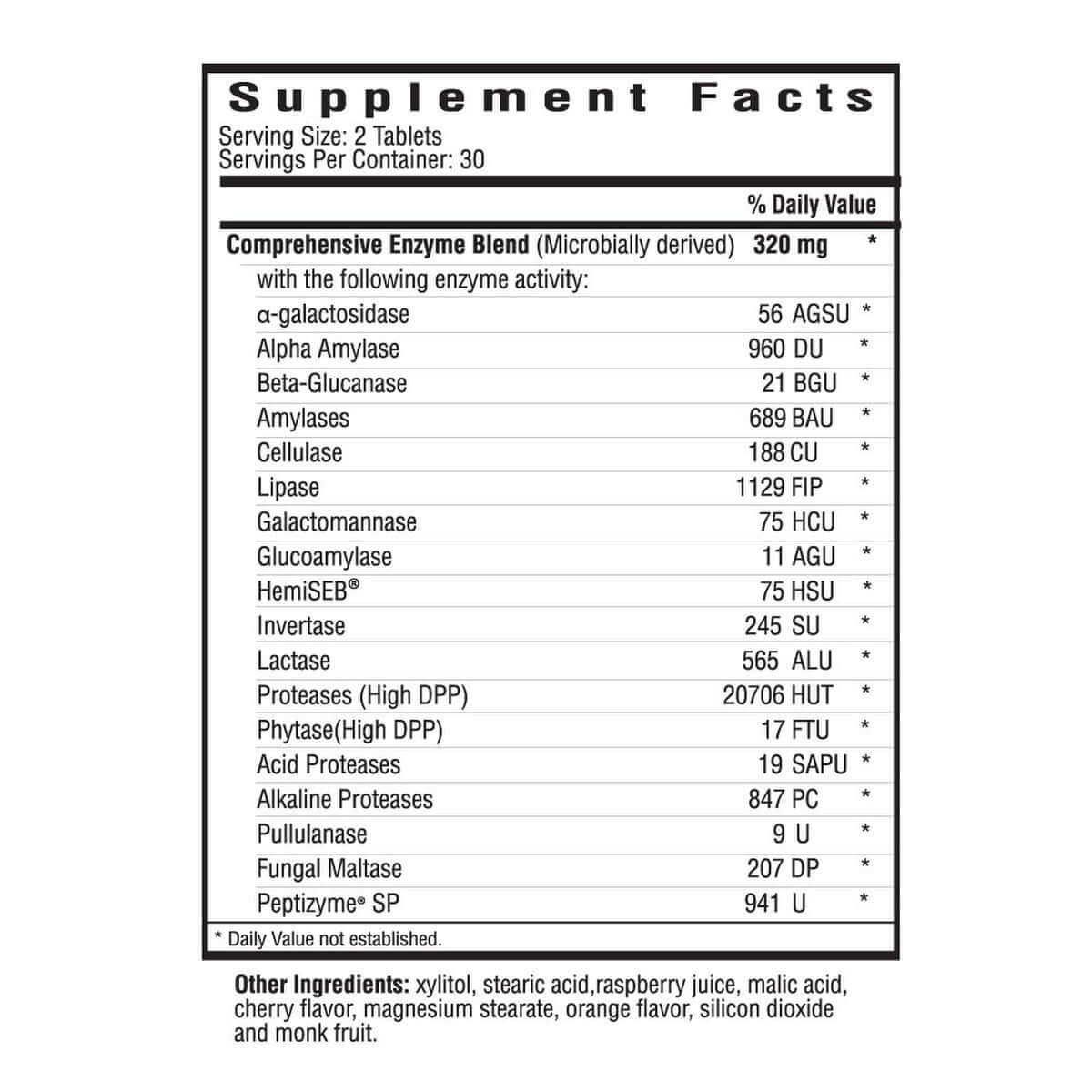 Digestive Enzymes Chewable | 60 Tablets