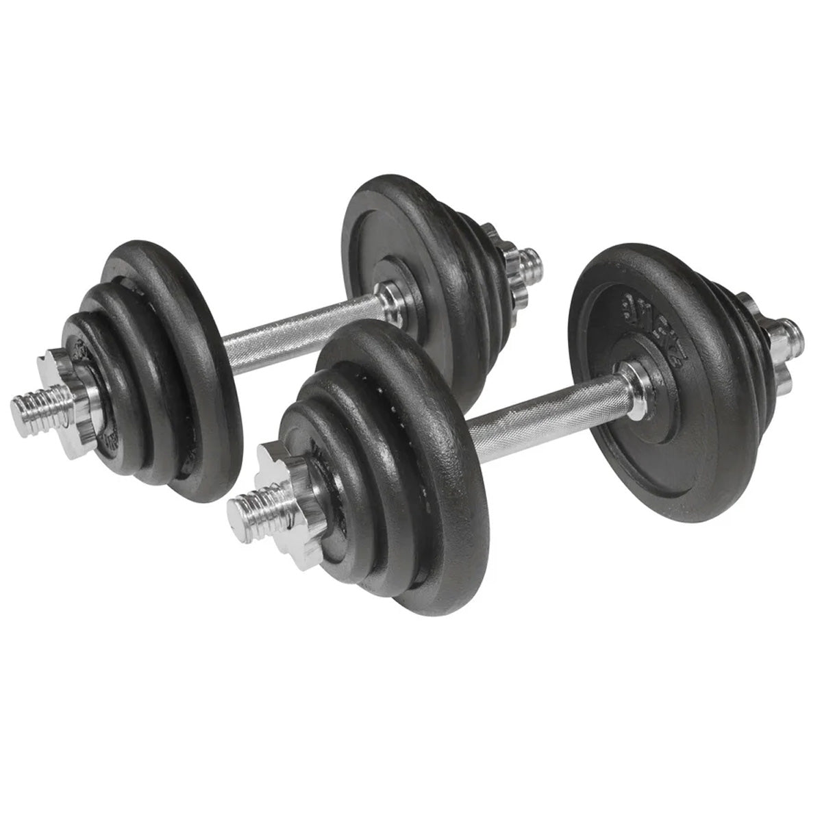 Fuel Fitness 20kg Black Cast Iron Dumbbell Set