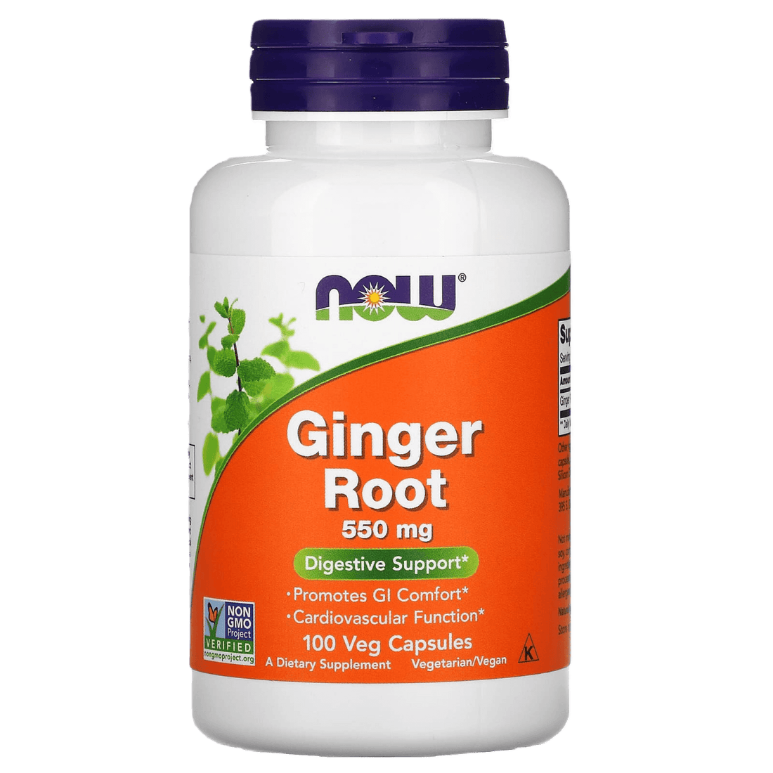 Ginger Root 550mg | 100 Capsules | NOW