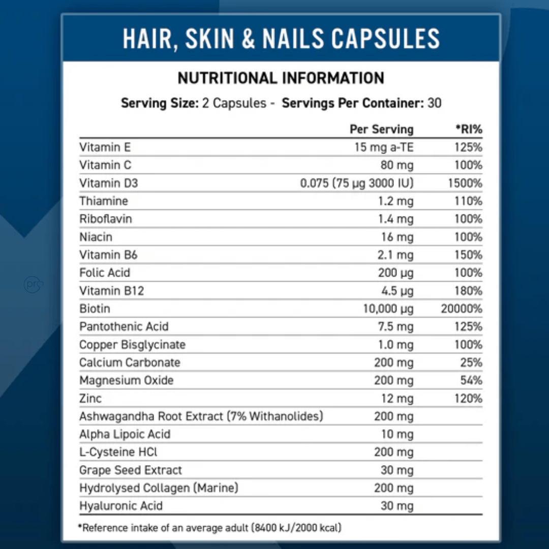 Hair Skin and Nails Collagen - 60 Capsules