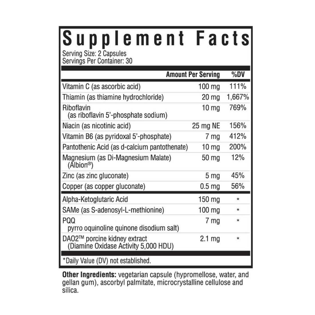 Histamine Nutrients | 60 Capsules | Seeking Health