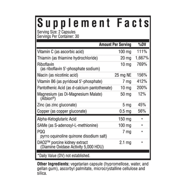 Histamine Nutrients | 60 Capsules | Seeking Health