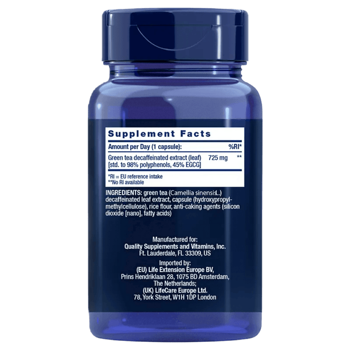Mega Green Tea Extract | 100 Veg Capsules | Decaffinated