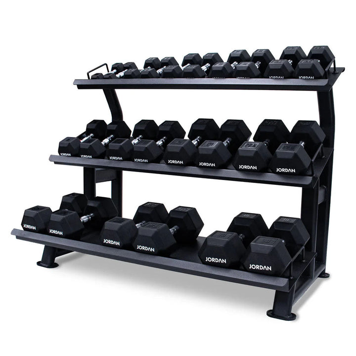 Jordan 3 Tier Hex Dumbbell Rack - 12 Pair