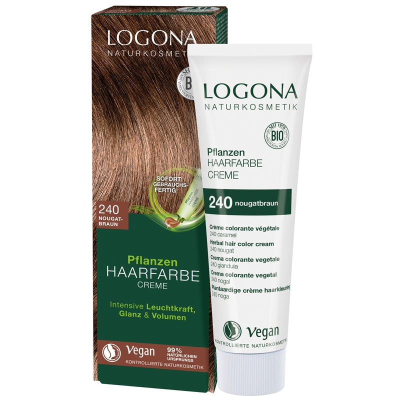 Logona Herbal Hair Colour Cream 240 Nougat Brown 150ml
