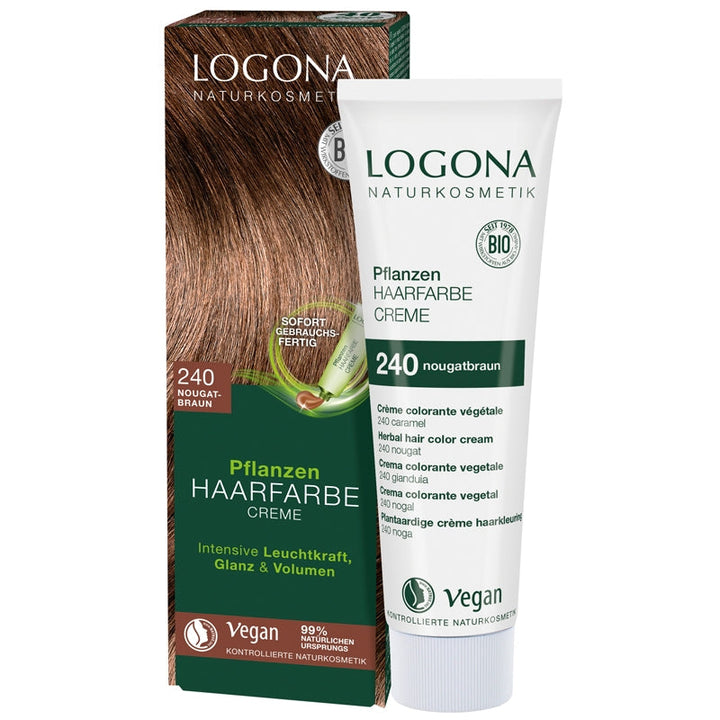 Logona Herbal Hair Colour Cream 240 Nougat Brown 150ml