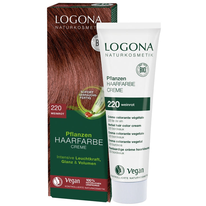 Logona Herbal Hair Colour Cream 220 Wine Red 150ml