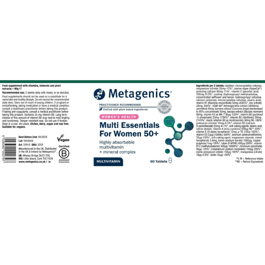 Multi Essentials for Women 50+ Multivitamin | 60 Tablets